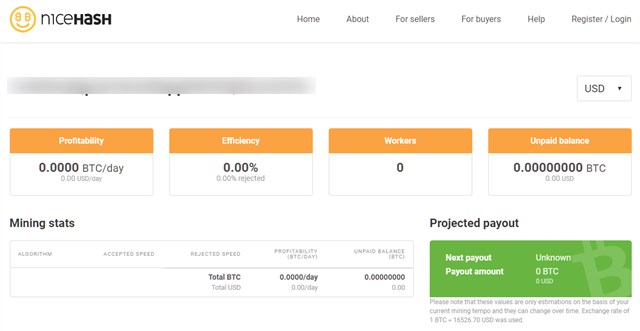 NiceHash復活後のマイニング残高